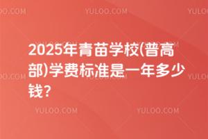 2025年青苗學(xué)校(普高部)學(xué)費(fèi)標(biāo)準(zhǔn)是一年多少錢？