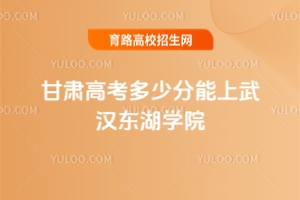 2025甘肅高考多少分能上武漢東湖學院？附2024年錄取分數(shù)線及位次