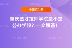 重慶藝才技師學(xué)院是不是公辦學(xué)校？一文解答！
