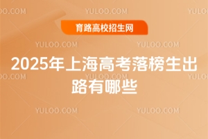 2025年上海高考落榜生出路有哪些？