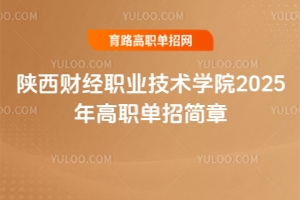 陜西財經(jīng)職業(yè)技術(shù)學院2025年高職單招簡章