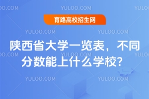 2025陜西省大學(xué)一覽，不同分?jǐn)?shù)擇校必看