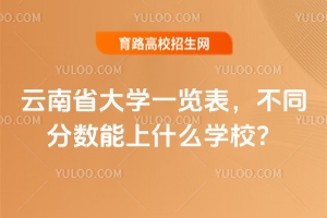 2025年云南省大學(xué)一覽表，不同分?jǐn)?shù)能上什么學(xué)校？