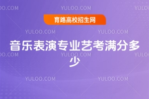 音樂表演專業(yè)藝考滿分多少？